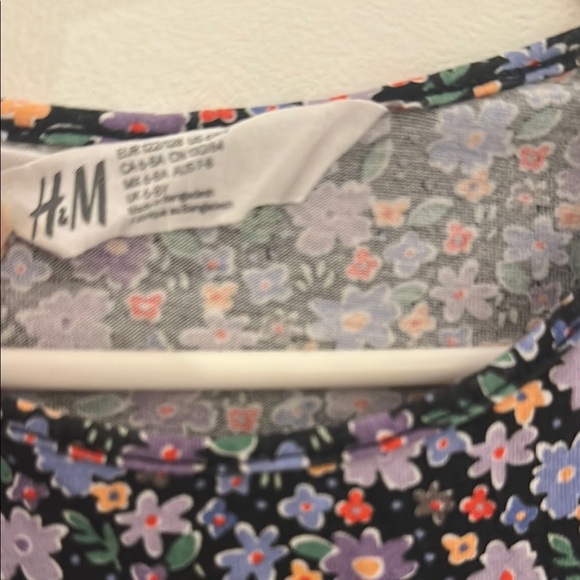 H&M Black and Pink Bishop Sleeve Sundress - Picture 6 of 6